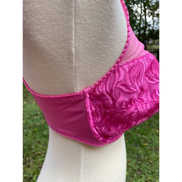 Playtex Underwire Bra Size 40DD Raspberry Embroidered - Picture 9 of 11